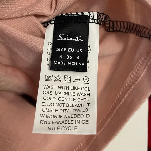 Two Tone Asymmetrical Neck Tee - Picture 2 of 3